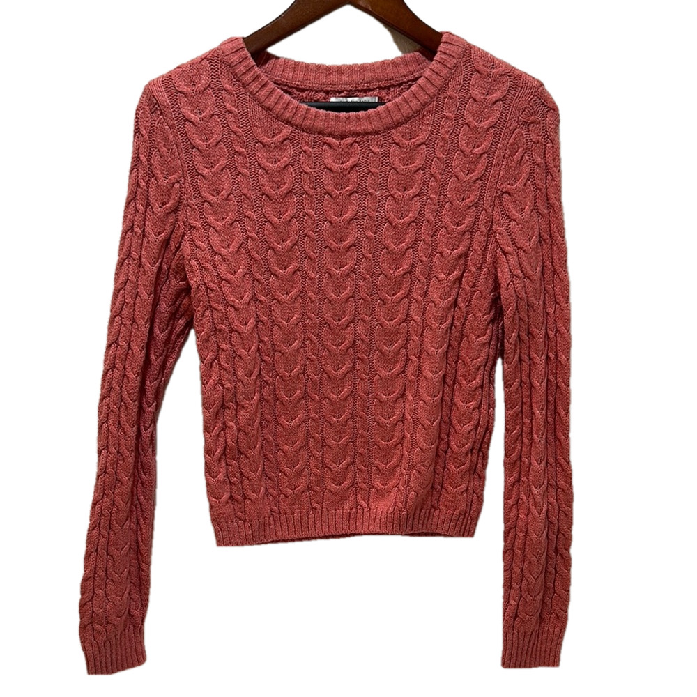 American eagle  Cable Knit Sweater - Pink/orange size M GUC..
